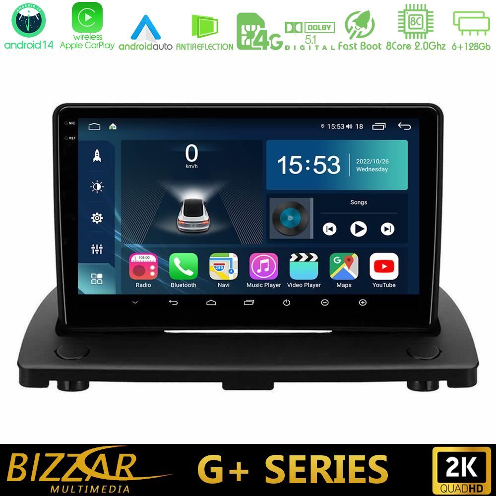 Bizzar G+ Series Volvo XC90 2006-2014 8Core Android14 6+128GB Navigation Multimedia Tablet 9"