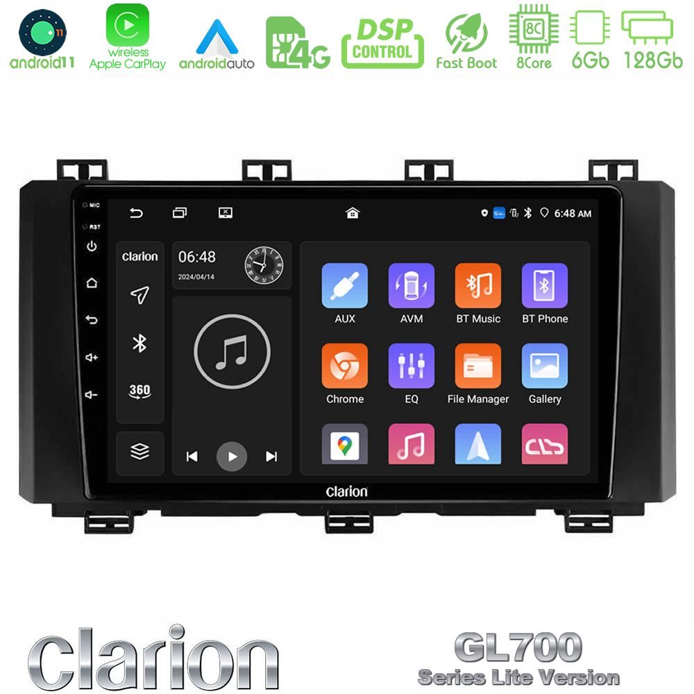 Clarion GL700 Lite Series 8Core Android11 6+128GB Seat Ateca 2017-2021 Navigation Multimedia Tablet 9" Με Carplay & Android Auto