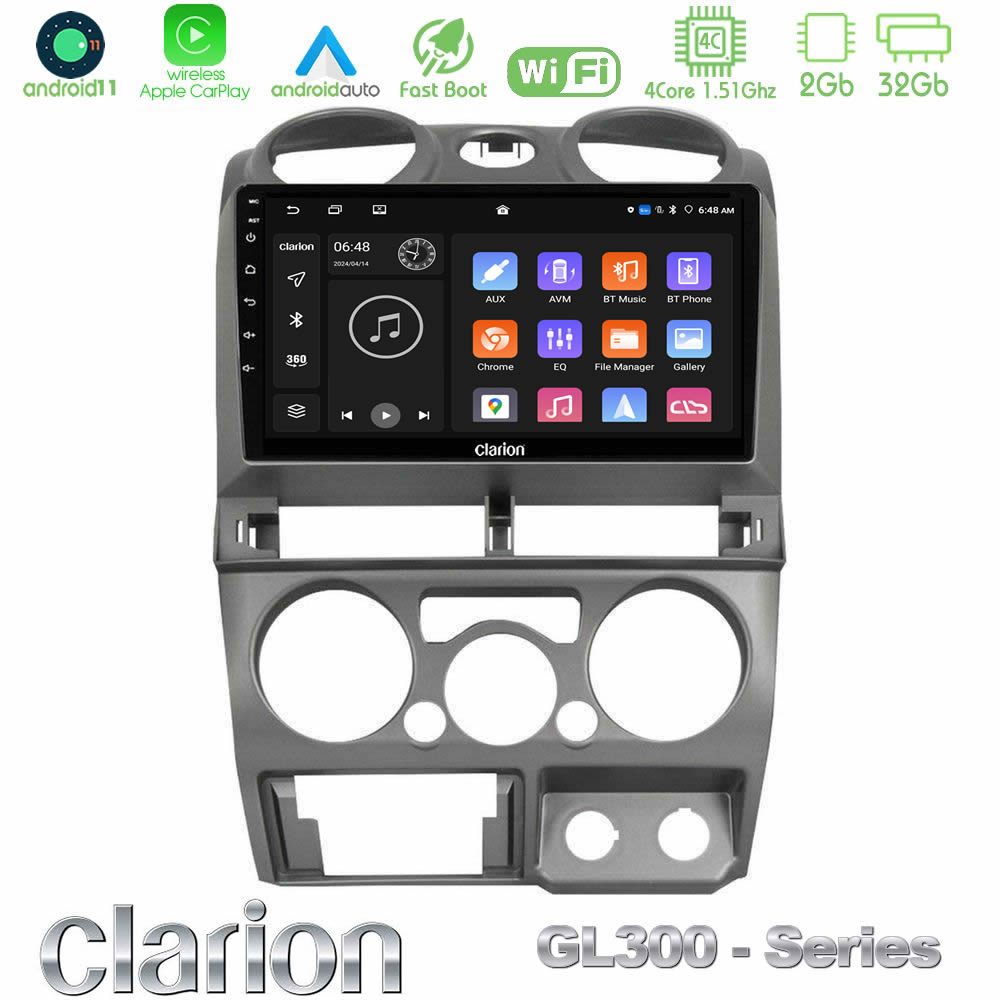 Clarion GL300 Series 4Core Android11 2+32GB Isuzu D-Max 2007-2011 Navigation Multimedia Tablet 9" Με Carplay & Android Auto