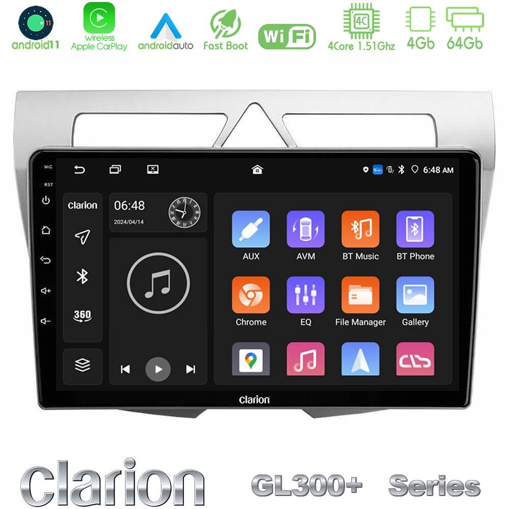 Clarion GL300+ Series 4Core Android11 4+64GB  Kia Picanto Navigation Multimedia Tablet 9"