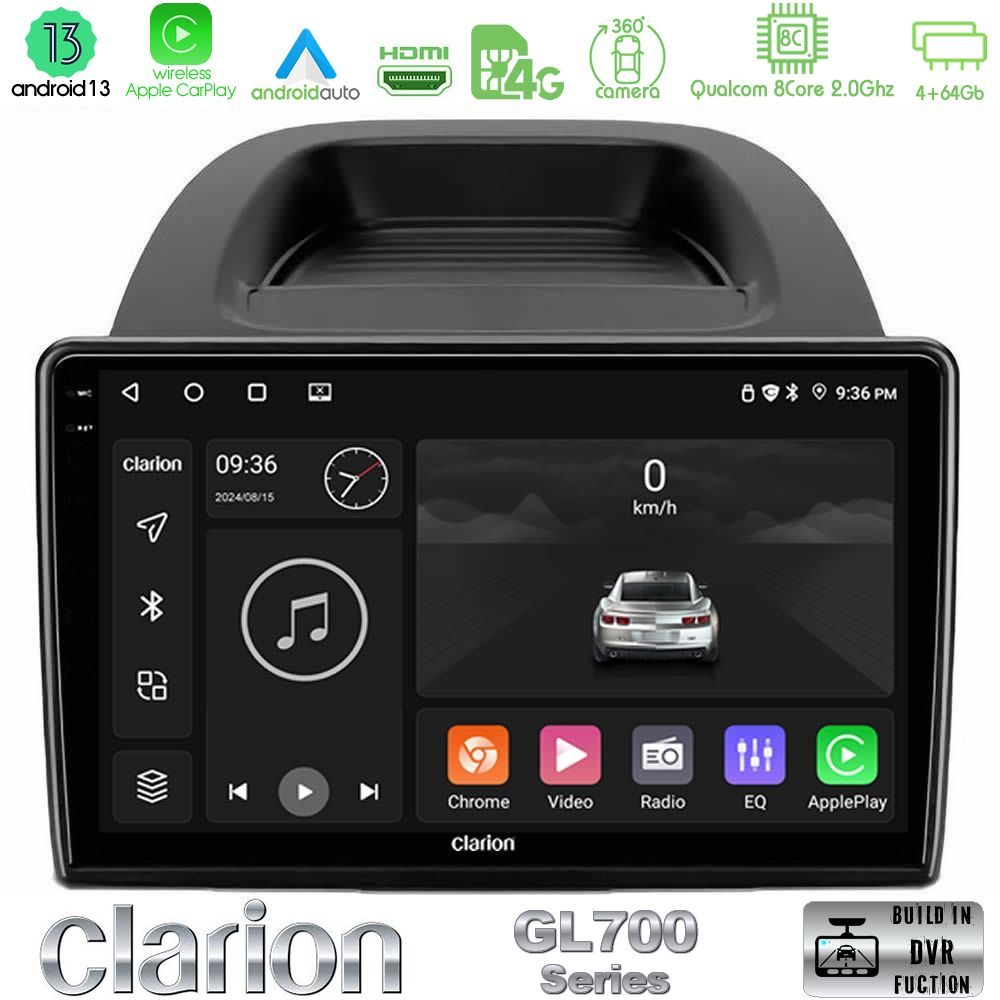 Clarion GL700 Series 8Core Android13 4+64GB Ford Ecosport 2018-2020 Navigation Multimedia Tablet 10" Με Carplay & Android Auto
