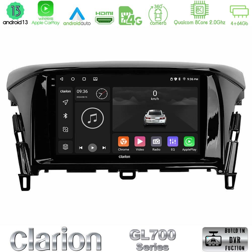 Clarion GL700 Series 8Core Android13 4+64GB Mitsubishi Eclipse Cross Navigation Multimedia Tablet 9" Με Carplay & Android Auto