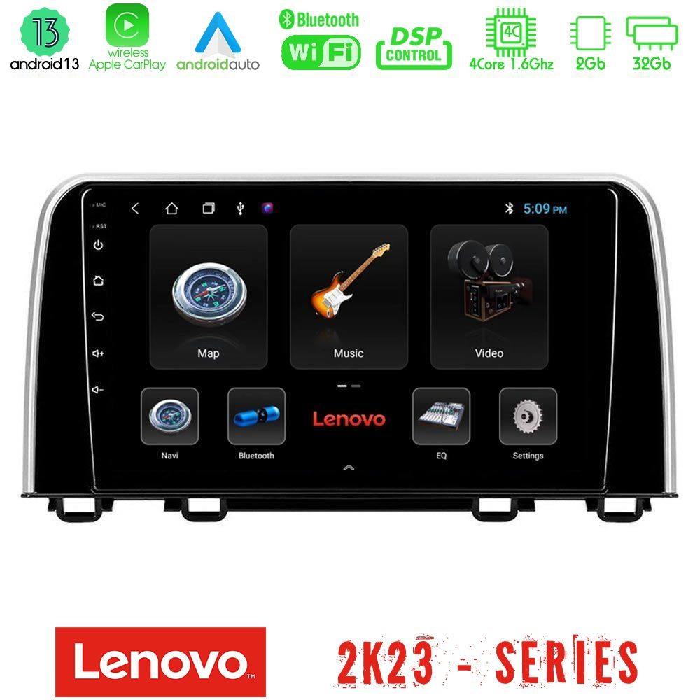 Lenovo Car Pad Honda CR-V 2019-> 4Core Android 13 2+32GB Navigation Multimedia Tablet 10"