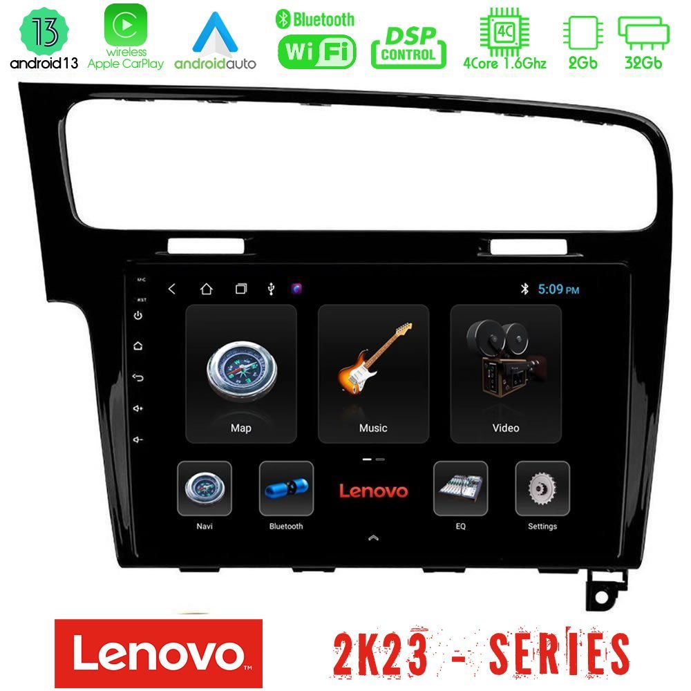 Lenovo Car Pad VW GOLF 7 4Core Android 13 2+32GB Navigation Multimedia Tablet 10"