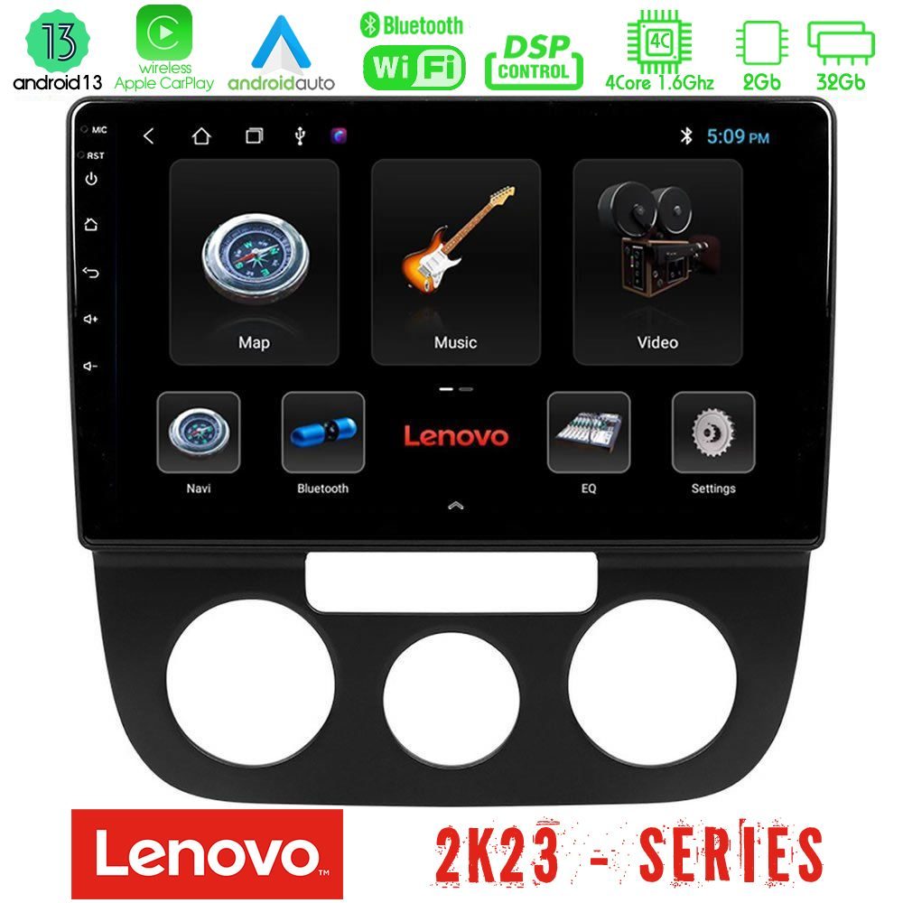 Lenovo Car Pad VW Jetta 4Core Android 13 2+32GB Navigation Multimedia Tablet 10"