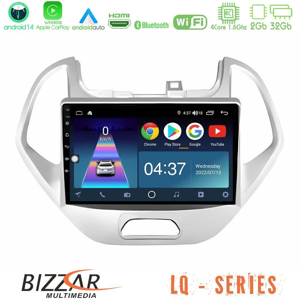 Bizzar LQ Series 4Core Android14 2+32GB Ford KA 2016-2020 Navigation Multimedia Tablet 9" Με Carplay & Android Auto