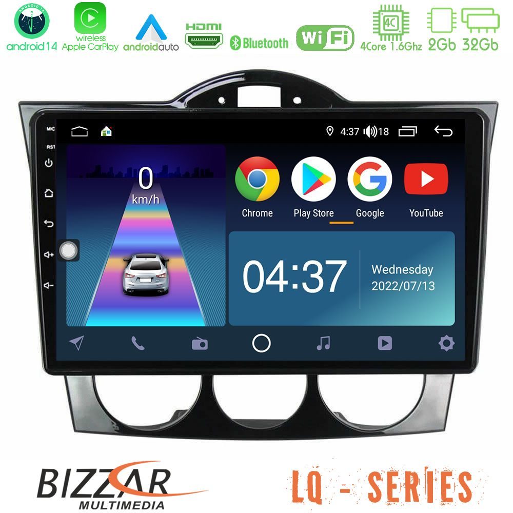 Bizzar LQ Series 4Core Android14 2+32GB Mazda RX8 2003-2008 Navigation Multimedia Tablet 9" Με Carplay & Android Auto