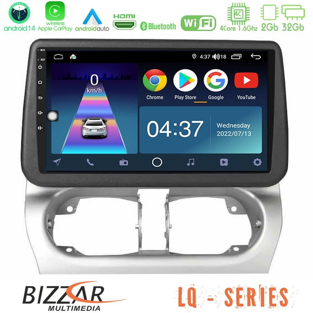 Bizzar LQ Series 4Core Android14 2+32GB Opel Corsa C/Combo C Navigation Multimedia Tablet 9" Με Carplay & Android Auto
