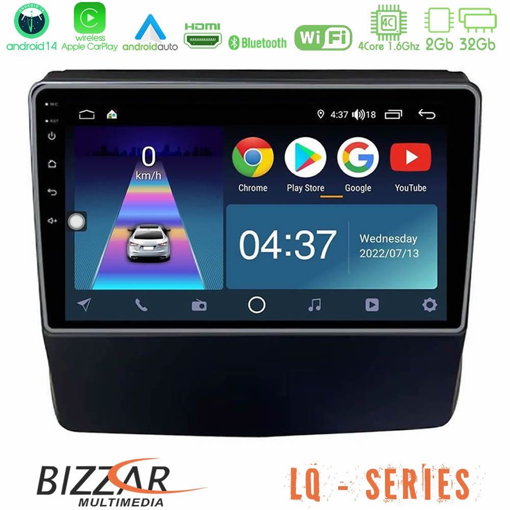 Bizzar LQ Series 4Core Android14 2+32GB Subaru Forester/Impreza 2018-2021 Navigation Multimedia Tablet 9" Με Carplay & Android Auto