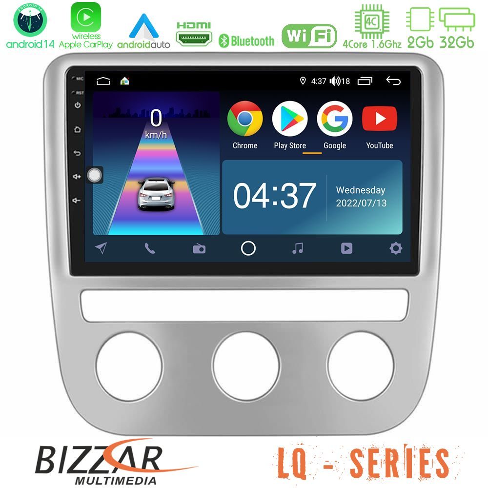 Bizzar LQ Series 4Core Android14 2+32GB VW Scirocco/ Eos Navigation Multimedia Tablet 9" Με Carplay & Android Auto