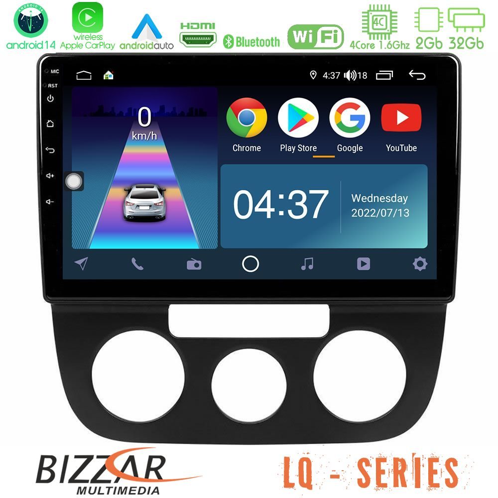 Bizzar LQ Series 4Core Android14 2+32GB VW Jetta Navigation Multimedia Tablet 10" Με Carplay & Android Auto
