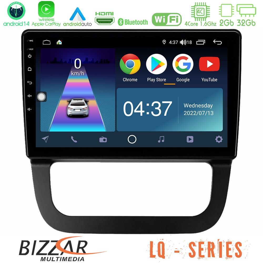 Bizzar LQ Series 4Core Android14 2+32GB VW Jetta Navigation Multimedia Tablet 10" Με Carplay & Android Auto