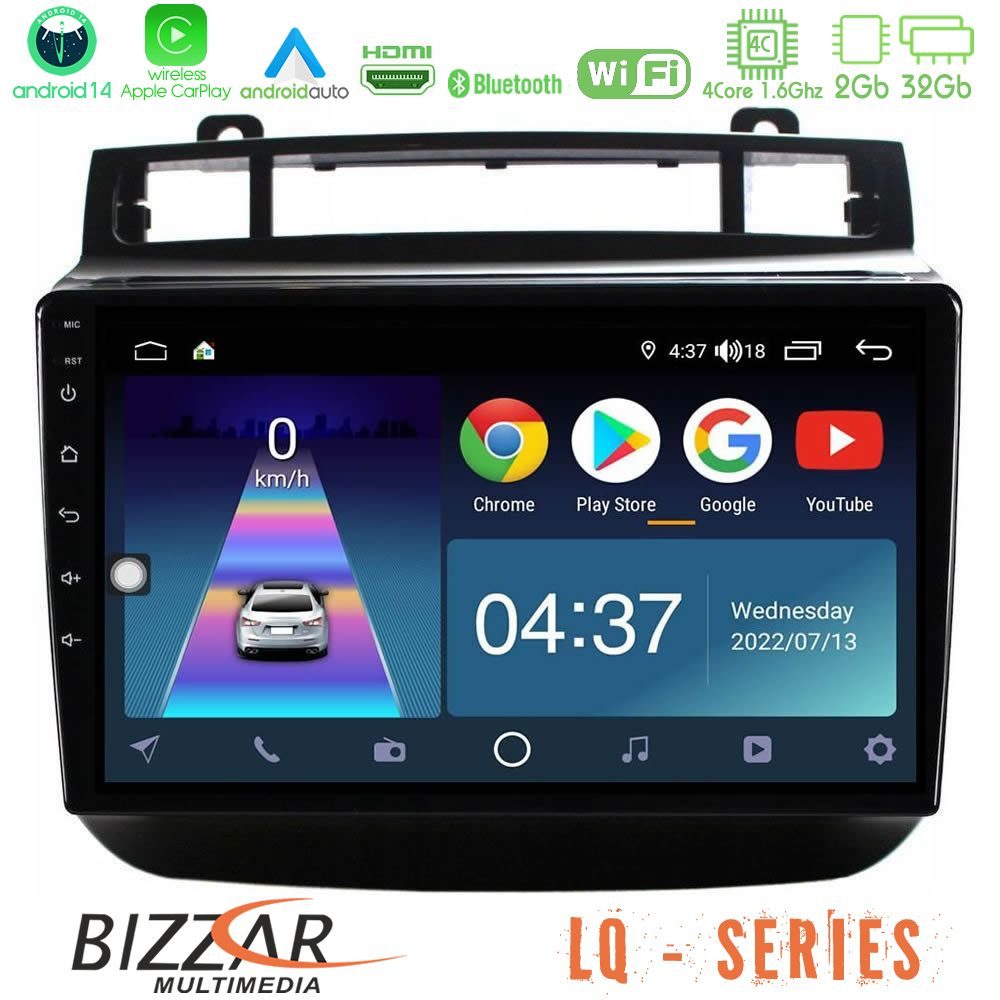 Bizzar LQ Series 4Core Android14 2+32GB VW Touareg 2011-2018 Navigation Multimedia Tablet 9" Με Carplay & Android Auto