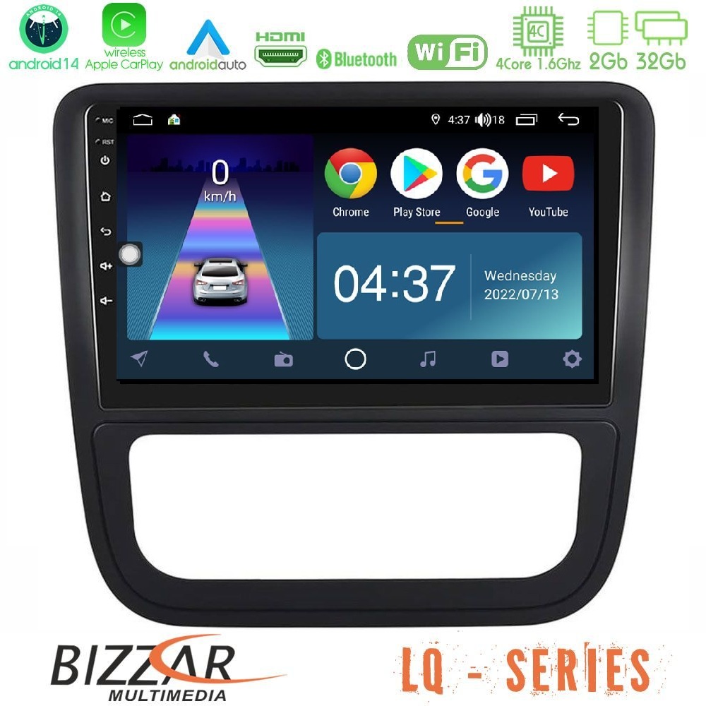 Bizzar LQ Series 4Core Android14 2+32GB VW Scirocco 2008-2014 Navigation Multimedia Tablet 9" Με Carplay & Android Auto