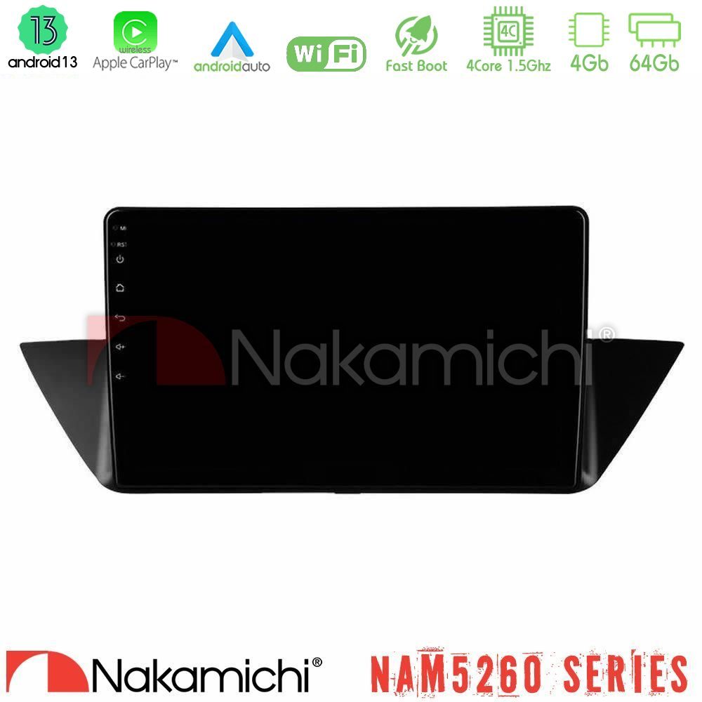 Nakamichi NAM5260 Series 4Core Android13 4+64GB BMW Χ1 E84 Navigation Multimedia Tablet 10" Με Carplay & Android Auto