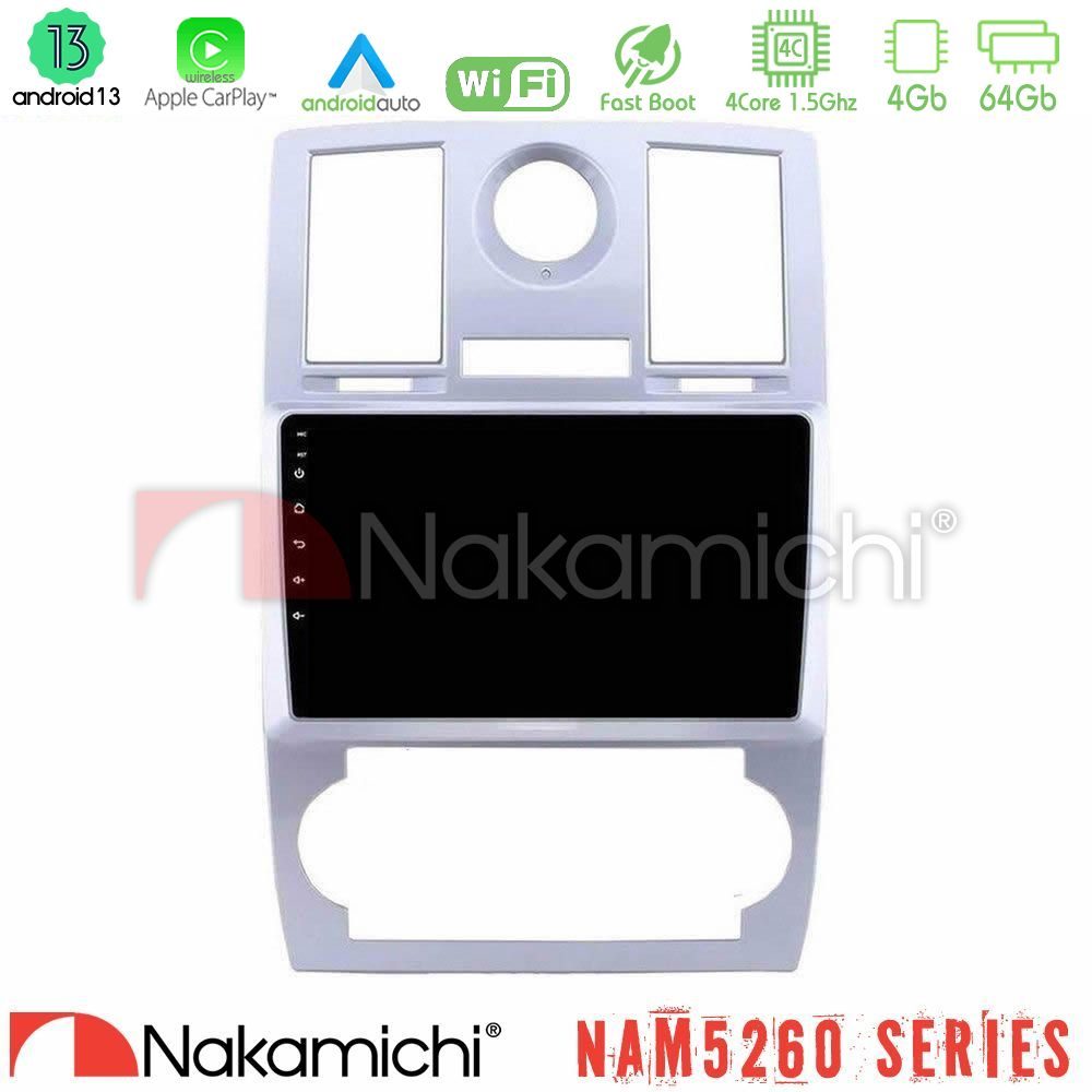 Nakamichi NAM5260 Series 4Core Android13 4+64GB Chrysler 300C Navigation Multimedia Tablet 9" Με Carplay & Android Auto