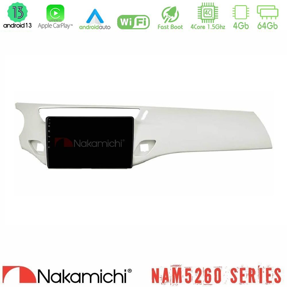 Nakamichi NAM5260 Series 4Core Android13 4+64GB Citroen C3 2009-2016 Navigation Multimedia Tablet 9" Με Carplay & Android Auto