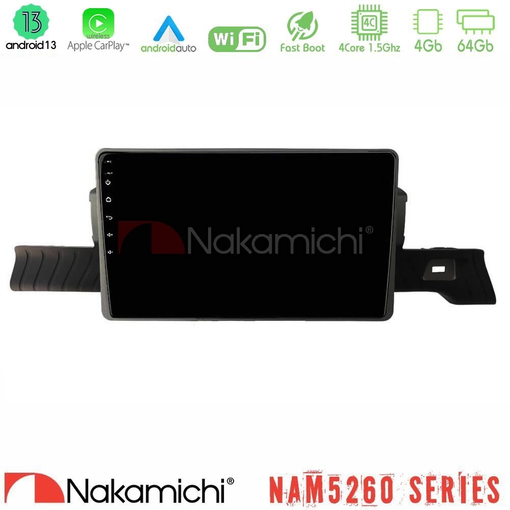 Nakamichi NAM5260 Series 4Core Android13 4+64GB Citroen C3 You 2025-> Navigation Multimedia Tablet 9" Με Carplay & Android Auto