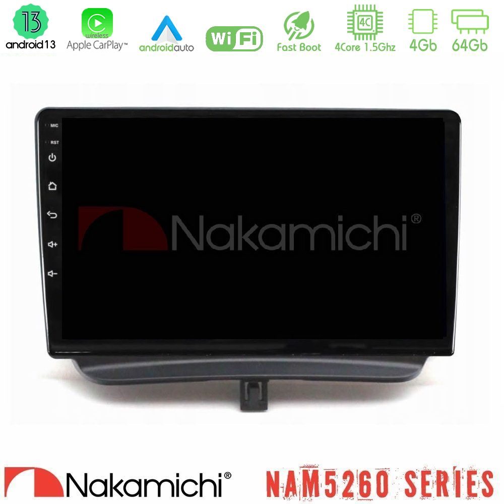 Nakamichi NAM5260 Series 4Core Android13 4+64GB Ford Courier 2015-2023 Navigation Multimedia Tablet 9" Με Carplay & Android Auto