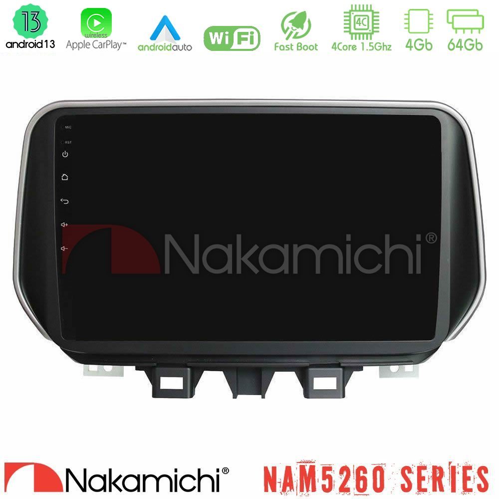 Nakamichi NAM5260 Series 4Core Android13 4+64GB Hyundai ix35 Navigation Multimedia Tablet 10" Με Carplay & Android Auto
