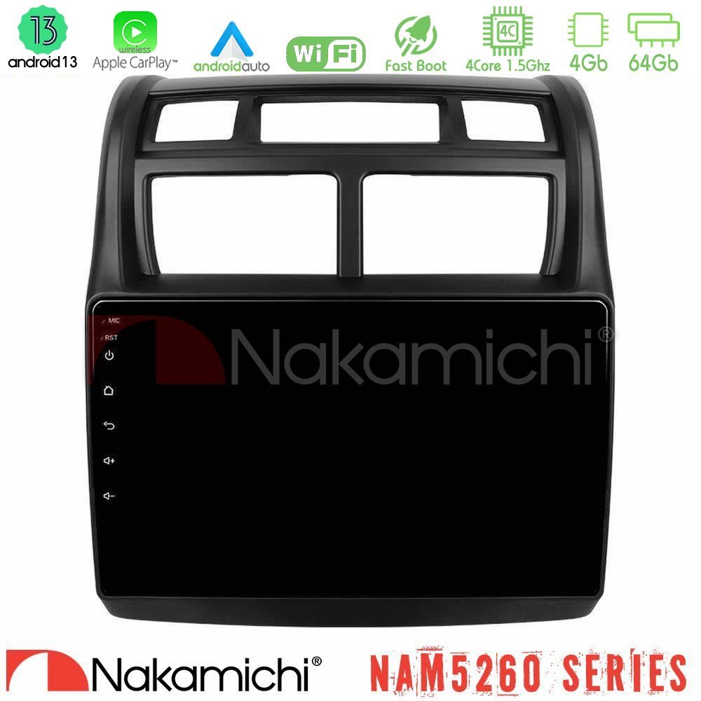 Nakamichi NAM5260 Series 4Core Android13 4+64GB Kia Sportage 2008-2011 Navigation Multimedia Tablet 9" Με Carplay & Android Auto
