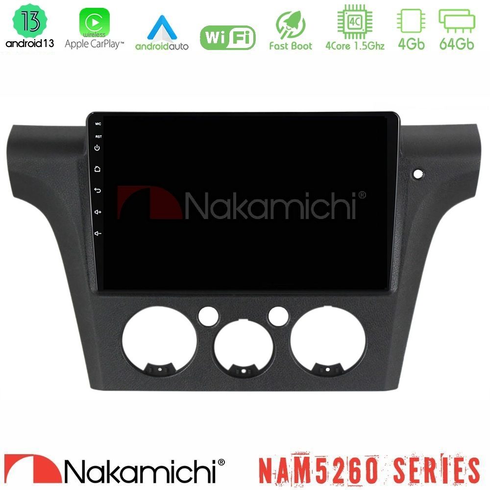 Nakamichi NAM5260 Series 4Core Android13 4+64GB Mitsubishi Outlander 2002 – 2007 Navigation Multimedia Tablet 9" Με Carplay & Android Auto