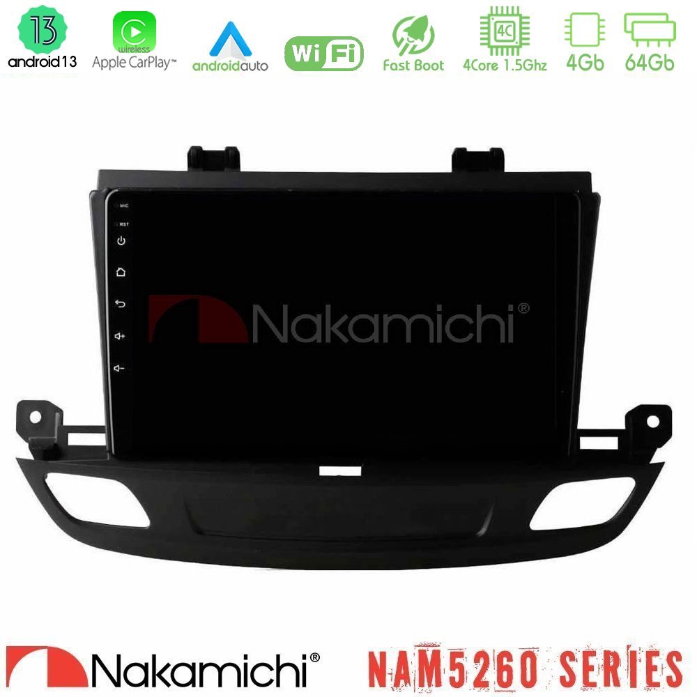 Nakamichi NAM5260 Series 4Core Android13 4+64GB Opel Insignia 2 2017-2020 Navigation Multimedia Tablet 9" Με Carplay & Android Auto