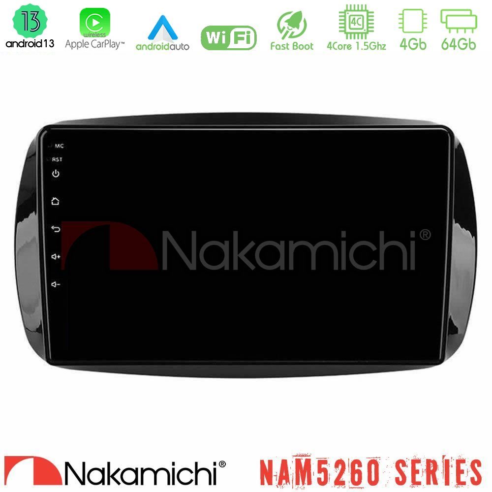 Nakamichi NAM5260 Series 4Core Android13 4+64GB Smart 453 Navigation Multimedia Tablet 9" Με Carplay & Android Auto