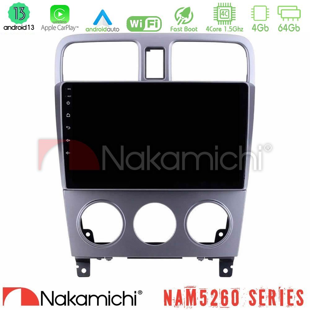 Nakamichi NAM5260 Series 4Core Android13 4+64GB Subaru Forester 2003-2007 Navigation Multimedia Tablet 9" Με Carplay & Android Auto