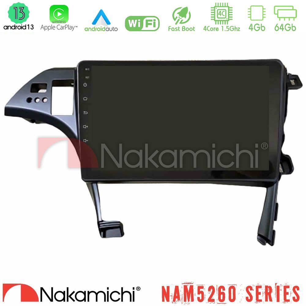 Nakamichi NAM5260 Series 4Core Android13 4+64GB Toyota Prius 2010-2015 Navigation Multimedia Tablet 10" Με Carplay & Android Auto