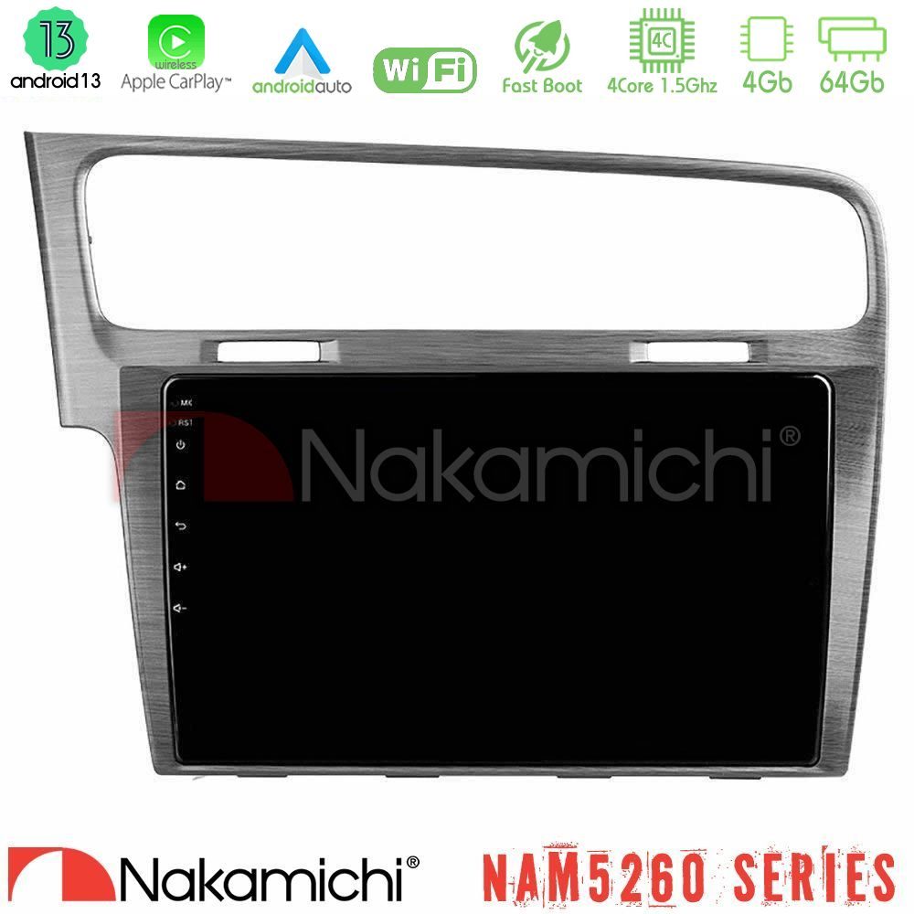 Nakamichi NAM5260 Series 4Core Android13 4+64GB VW GOLF 7 Navigation Multimedia Tablet 10" Με Carplay & Android Auto