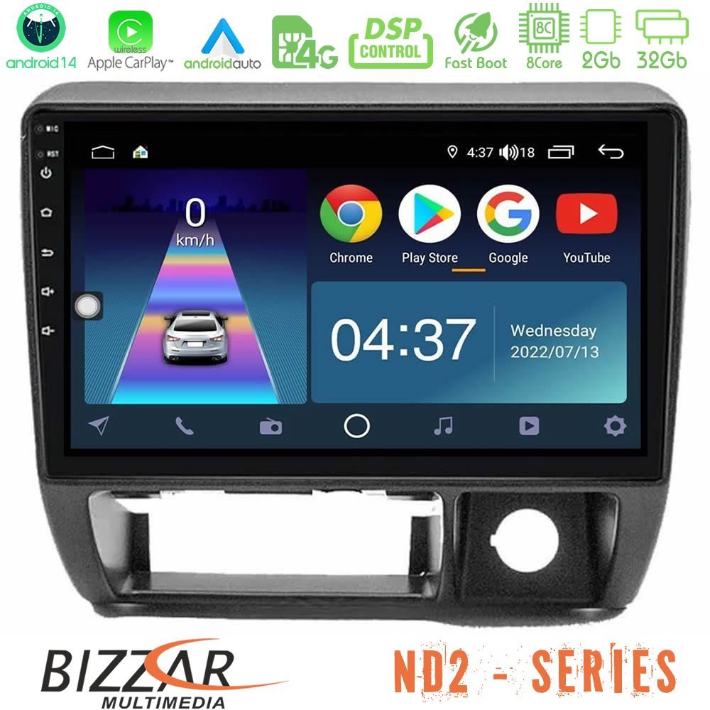 Bizzar ND2 Series 8Core Android14 2+32GB Suzuki Jimny 1998-2005 Navigation Multimedia Tablet 9" Με Carplay & Android Auto