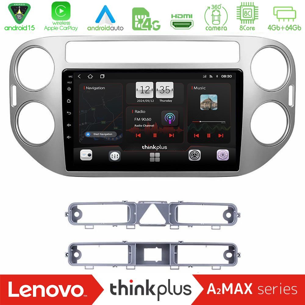 Lenovo Thinkplus A2MAX Series 8Core Android15 4+64GB  VW Tiguan Navigation Multimedia Tablet 9"