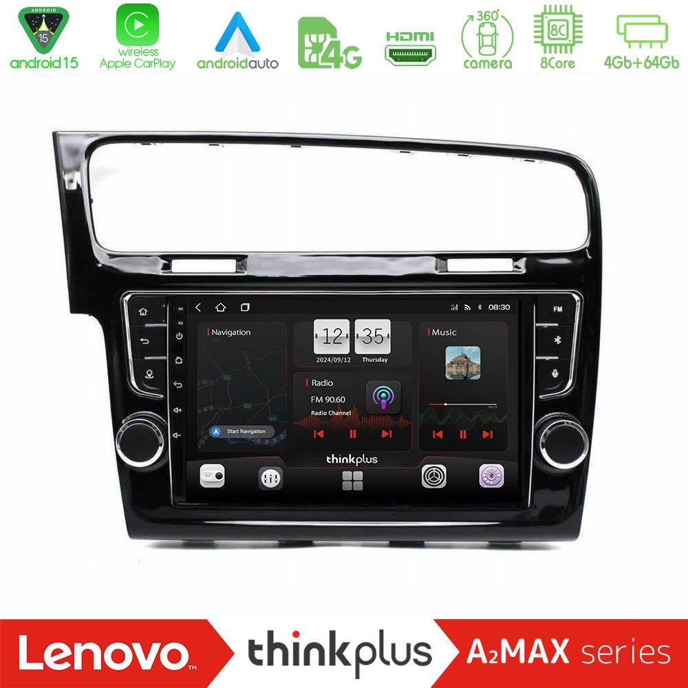 Lenovo Thinkplus A2MAX Series 8Core Android15 4+64GB  VW GOLF 7 Navigation Multimedia Tablet 9"   (OEM Look)