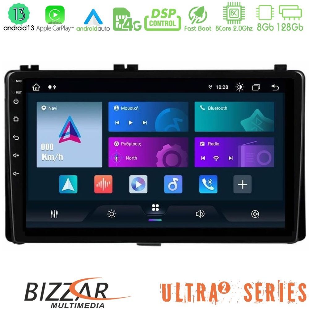 Bizzar Ultra Series Toyota Corolla/Auris 2017-2019 8core Android13 8+128GB Navigation Multimedia Tablet 9"