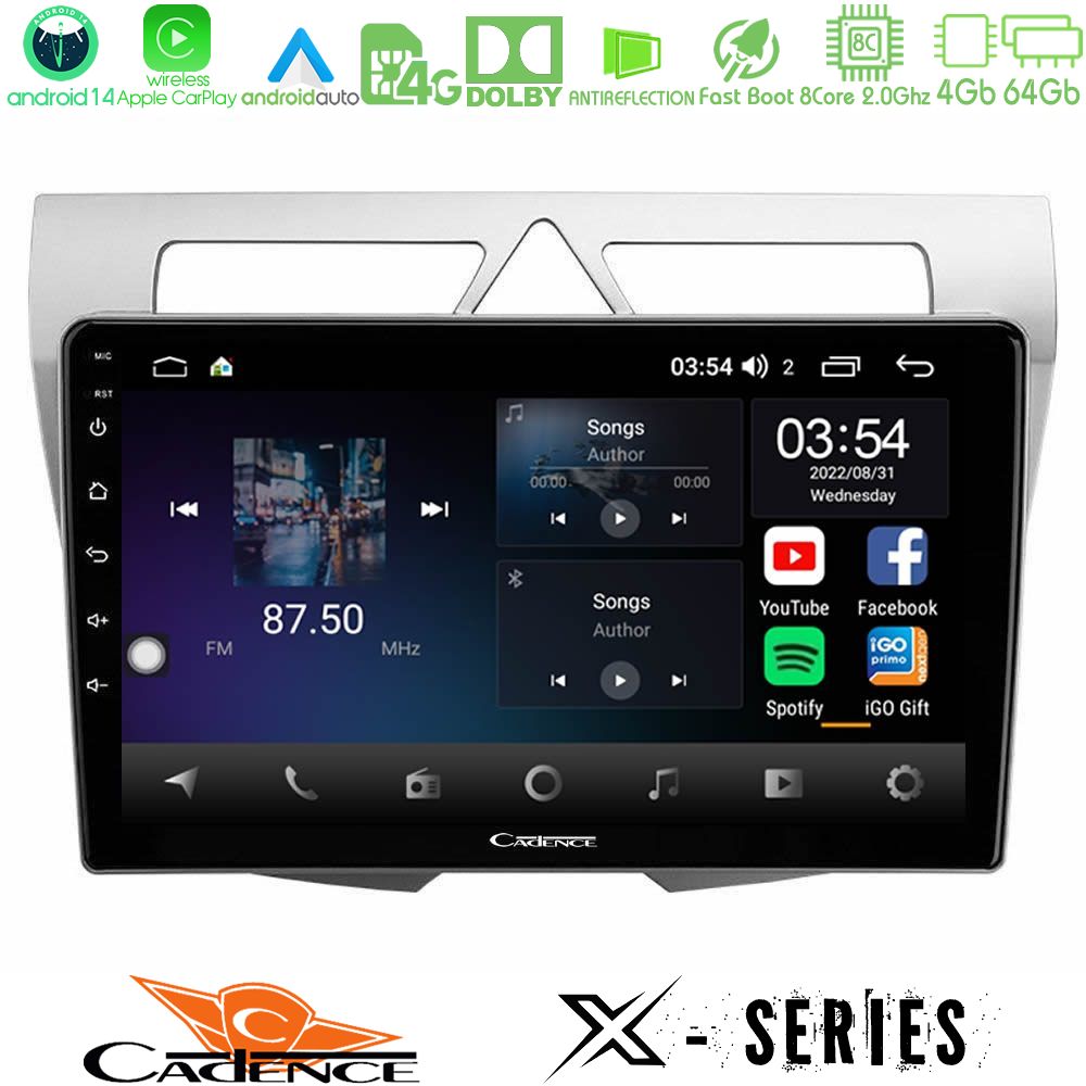 Cadence X Series Kia Picanto 8core Android 14 4+64GB Navigation Multimedia Tablet 9"