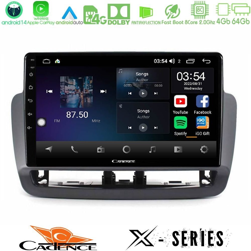 Cadence X Series Seat Ibiza 2012-2015 8core Android 14 4+64GB Navigation Multimedia Tablet 9"