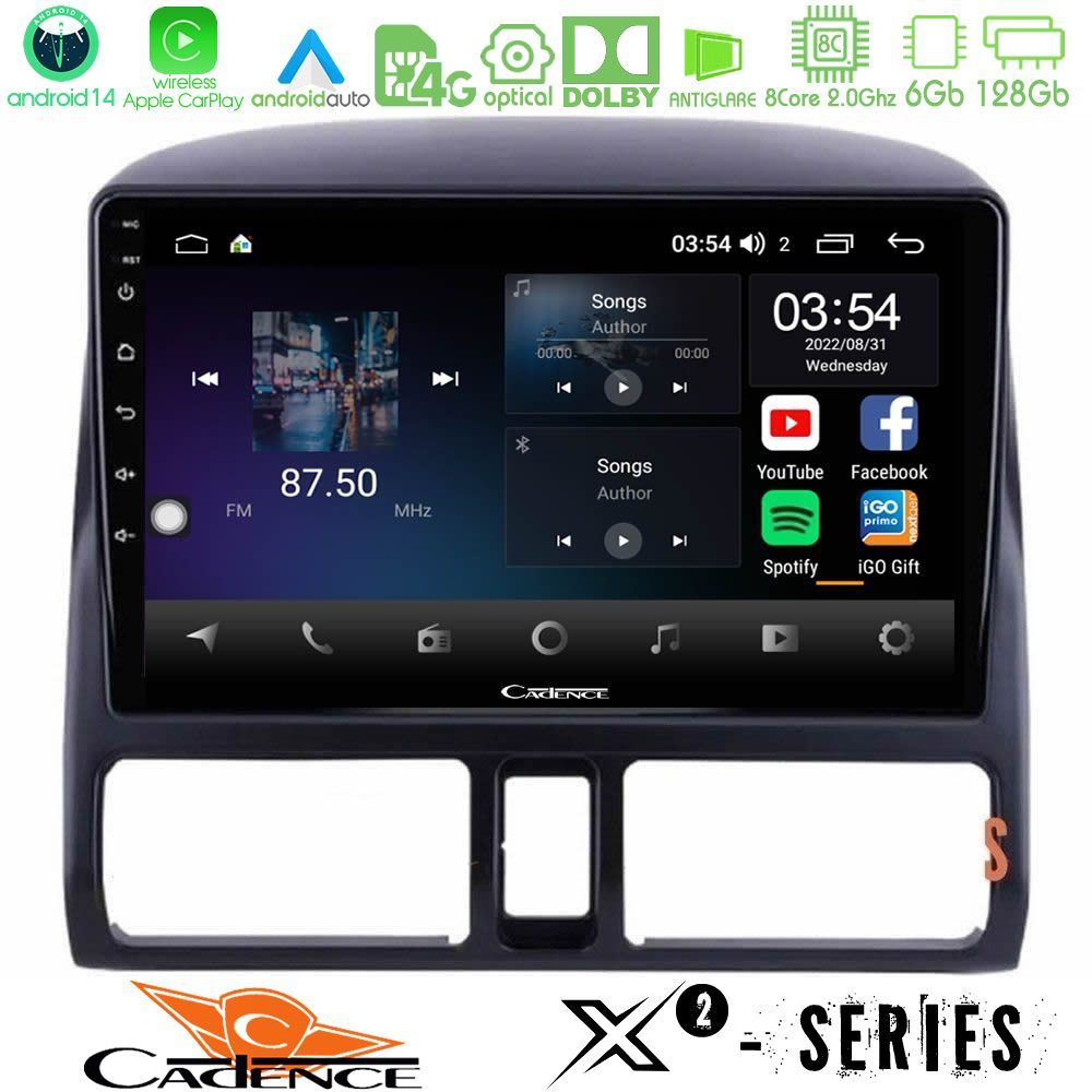 Cadence X2 Series 8Core Android14 6+128GB  Honda CRV 2002-2006 Navigation Multimedia Tablet 9"