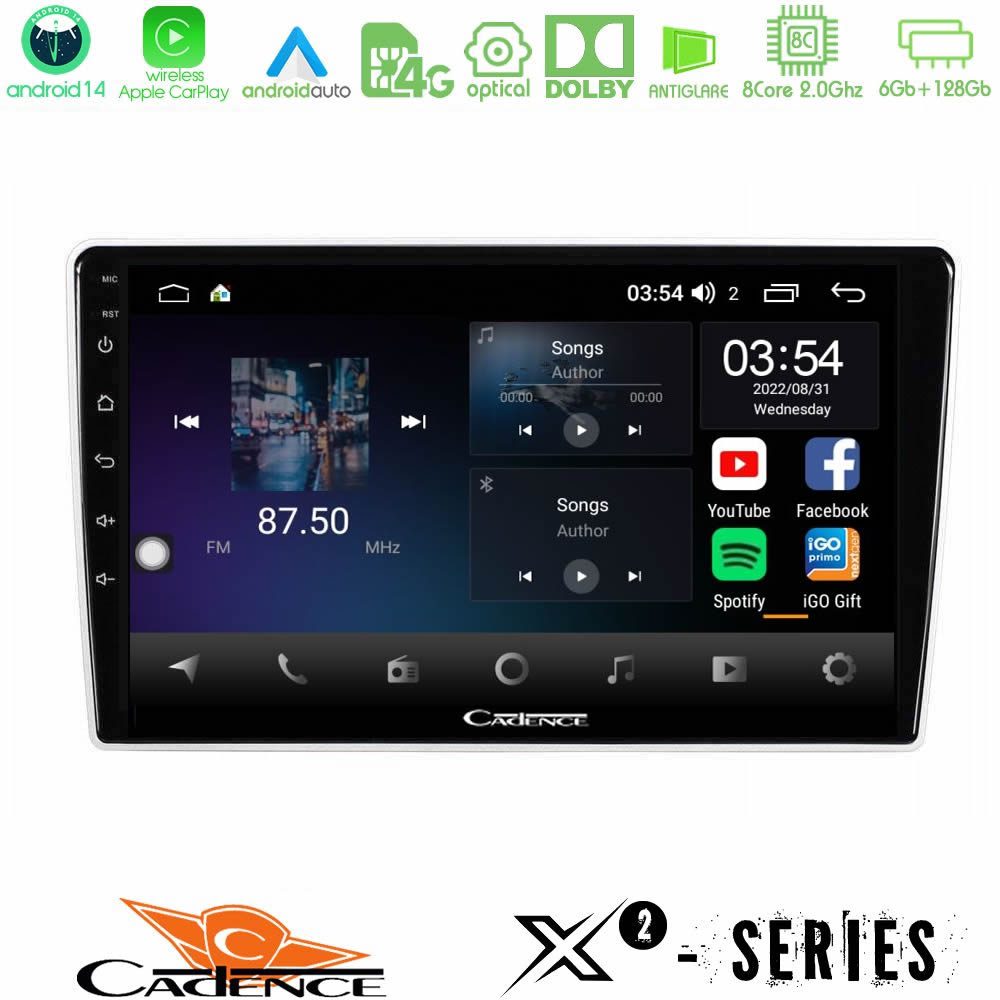 Cadence X2 Series 8Core Android14 6+128GB  Kia Sportage 2005-2008 Navigation Multimedia Tablet 9"