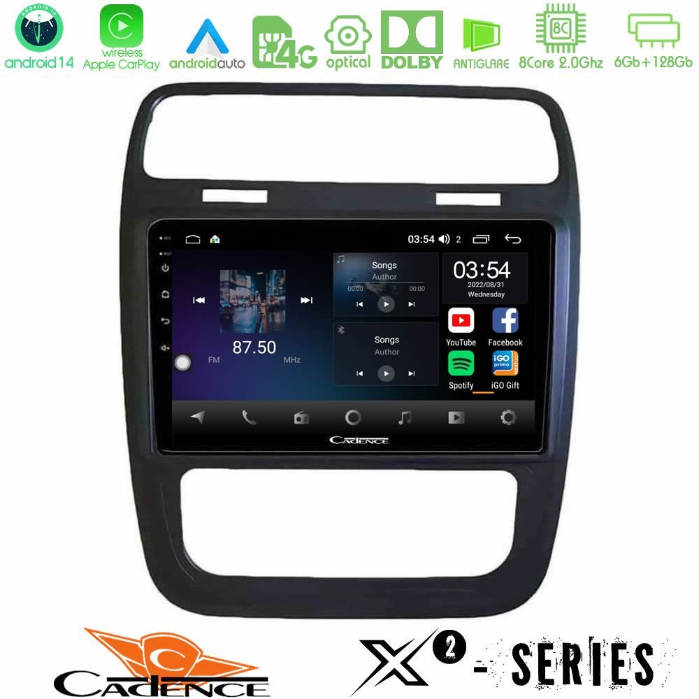 Cadence X2 Series 8Core Android14 6+128GB VW Scirocco 2014 – 2017 Navigation Multimedia Tablet 9"