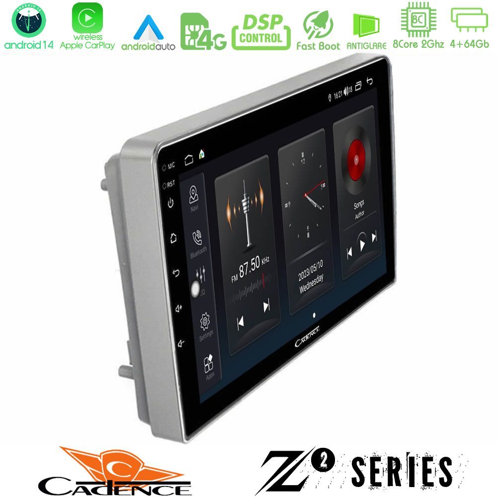 Cadence Z2 Series 8Core Android14 4+64GB Opel Astra/Corsa/Antara/Zafira Navigation Multimedia Tablet 9" Με Carplay & Android Auto