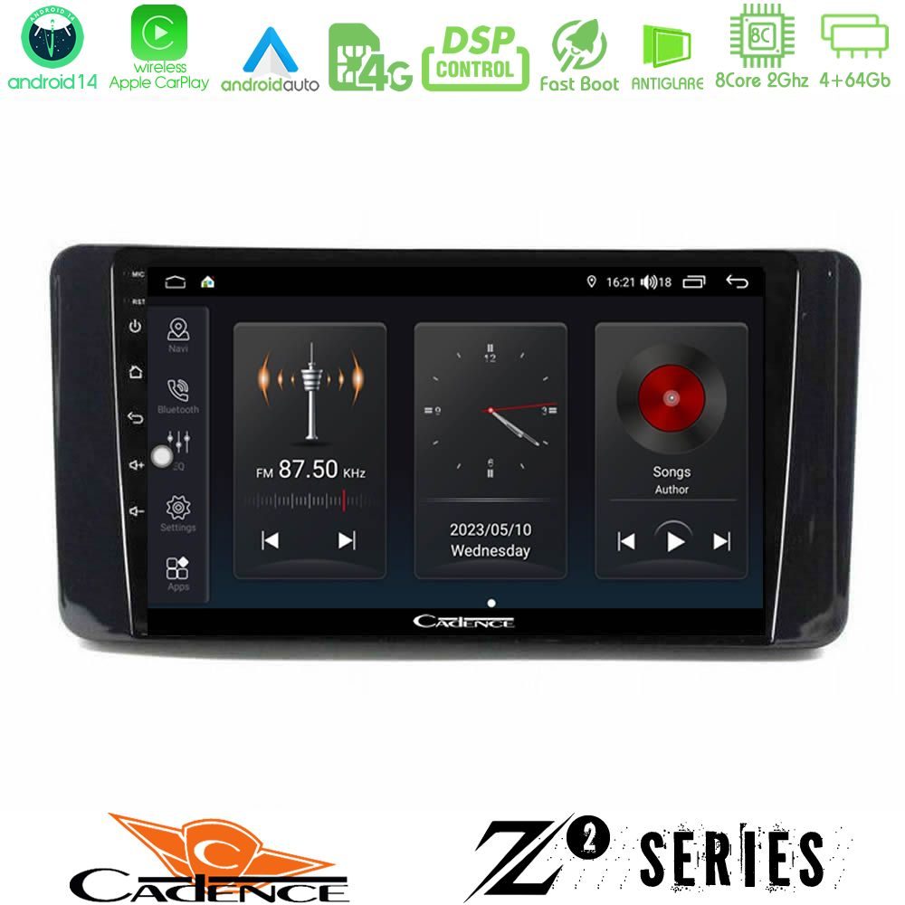 Cadence Z2 Series 8Core Android14 4+64GB  Skoda Kamiq 2019-2022 Navigation Multimedia Tablet 9" Με Carplay & Android Auto