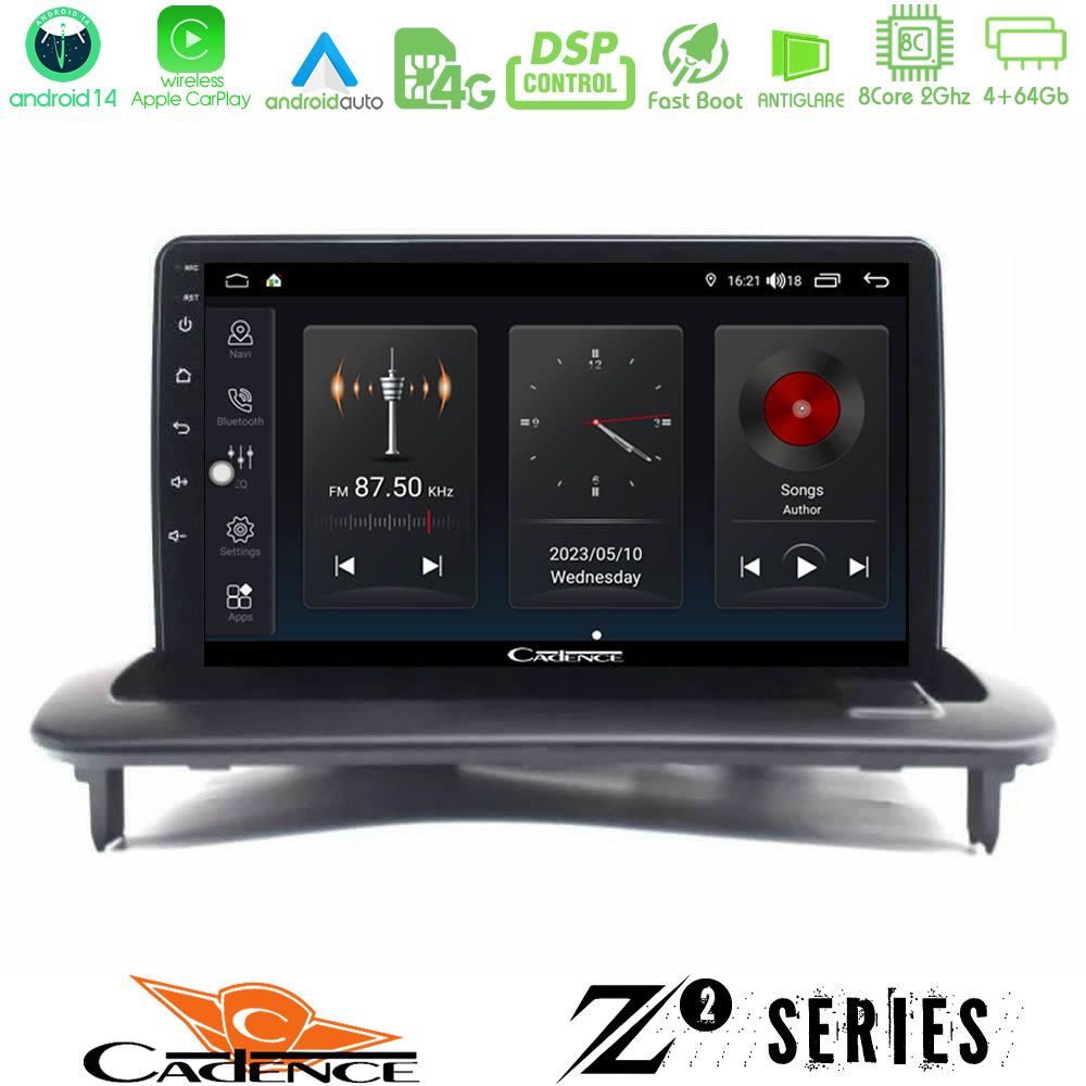 Cadence Z2 Series 8Core Android14 4+64GB Volvo S40/C30/C70 Navigation Multimedia Tablet 9" Με Carplay & Android Auto