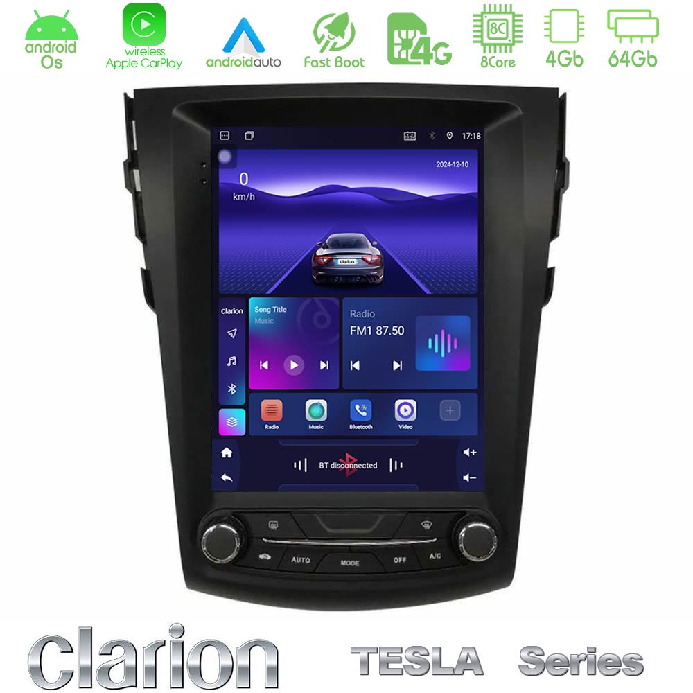 Clarion GL300 Tesla Series Android OS 8Core 4+64GB Toyota RAV4 2006-2012 Navigation Multimedia Tablet 9.7"