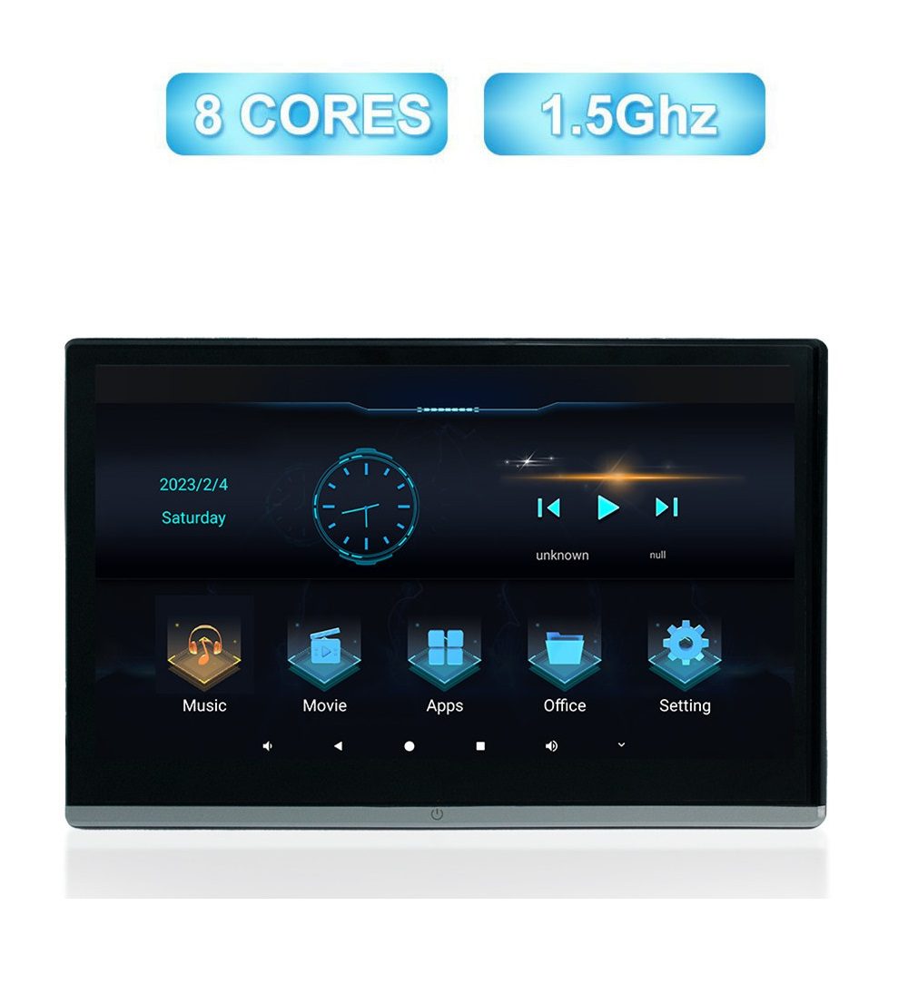 Προσκέφαλο 11.6" με HD οθόνη αφής Android 12 8Core 2+32GB (τεμάχιο)