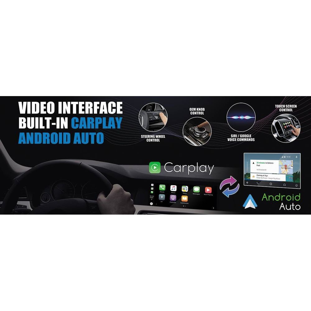 VW/SKODA/SEAT/AUDI MQB (MIB/MIB2) Wireless CarPlay | Android Auto Interface | Camera In | HDMI in