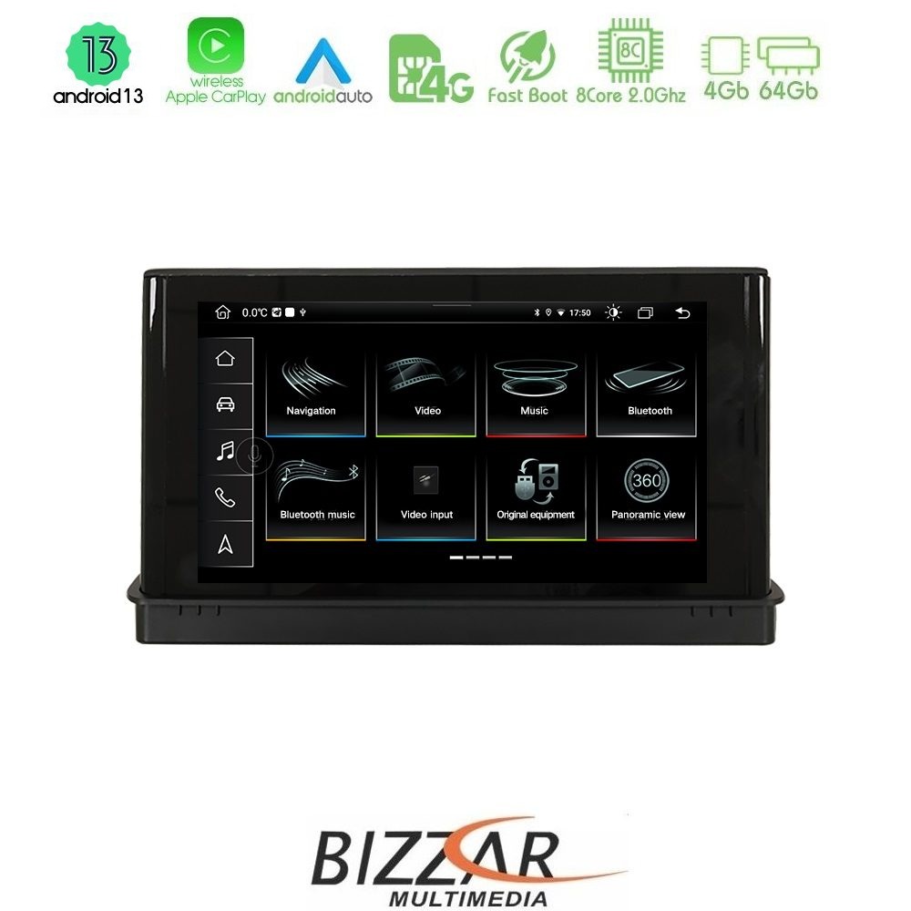 Bizzar OEM Audi A3 8V Android 13 8Core 4+64GB Multimedia Station 7" Original Style