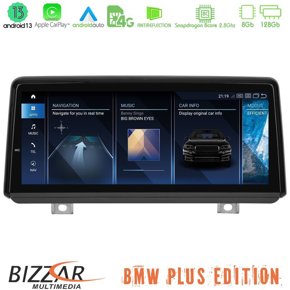 Bizzar Plus Edition BMW 1series F20/F22 Android13 8Core (8+128GB) Navigation Multimedia 8.8" Anti-reflection