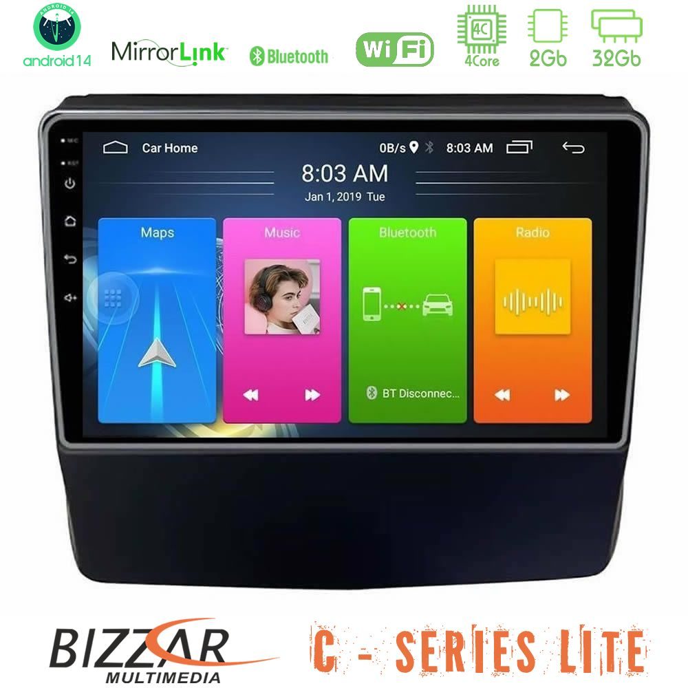 Bizzar C Series Lite 4Core Android14 2+32GB Subaru Forester/Impreza 2018-2021 Navigation Multimedia Tablet 9"