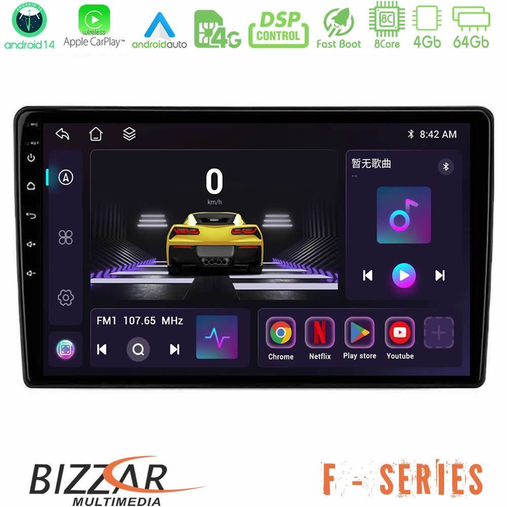 Bizzar F Series 8Core Android14 4+64GB  Kia Ceed 2007-2009 Navigation Multimedia Tablet 9" Με Carplay & Android Auto Με Carplay & Android Auto
